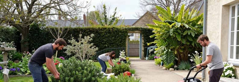 Interventions Jardinier Boulogne Billancourt Jardiniers professionnels réalisant diverses prestations entretien dans jardins résidentiels Boulogne-Billancourt