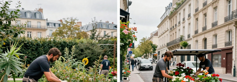 Jardinage Espaces Verts Paris 19eme Professionnels jardiniers intervenant dans différents espaces verts typiques du 19ème arrondissement parisien