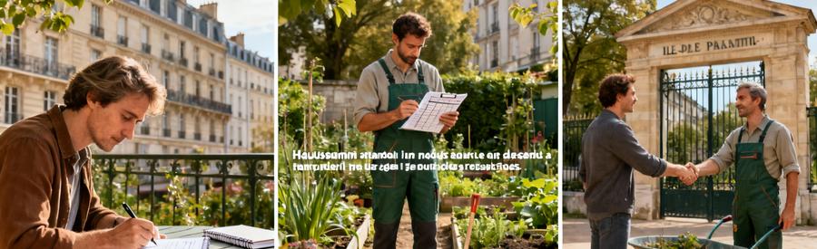 Processus Selection Jardinier Ile De France Trois étapes mise en relation jardinier Île-de-France : formulaire, consultation planning, accord client