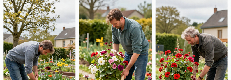 Allier Jardinage Saisonnier Sol Argileux Trois saisons de travaux jardinage en Allier : préparation sol argileux printemps, arrosage été, paillage automne pour préserver sols et biodiversité locale.
