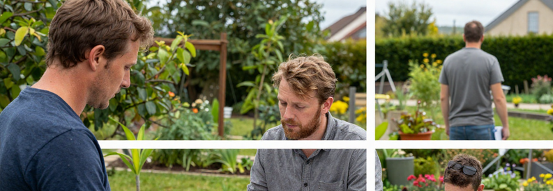 Comparaison Devis Jardiniers Clermont Ferrand Client comparant plusieurs offres de jardiniers vérifiés à Clermont-Ferrand plutôt que d'accepter un tarif unique sans choix