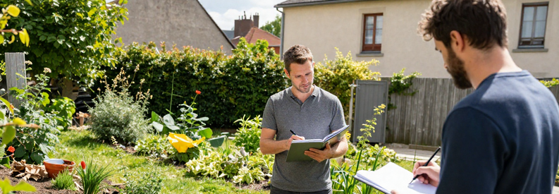 Estimation Jardinier Lyon 5eme Prestations Jardinier lyonnais montrant estimation détaillée client : tonte, taille haie, débroussaillage avec tarifs comparables.