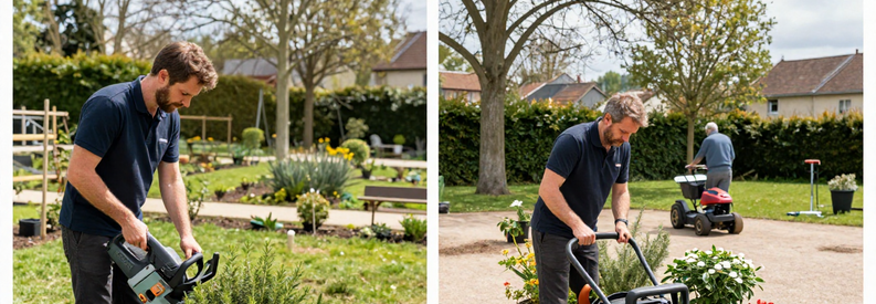 Prestations Jardinier Auvergne Rhone Alpes Jardiniers professionnels réalisant taille haie, tonte pelouse et plantation arbustes en Auvergne-Rhône-Alpes