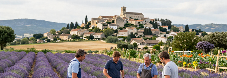 Jardiniers Vaucluse Couverture Territoriale Réseau de jardiniers couvrant l'ensemble du Vaucluse, du Luberon aux Dentelles de Montmirail, intervenant dans toutes les communes du département.