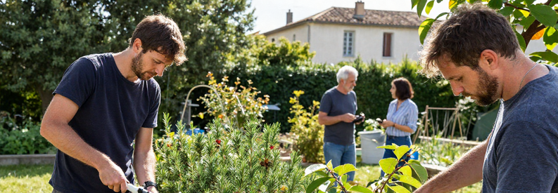 Tarifs Jardinier Marseille 8eme Prestations Jardinier professionnel effectuant différentes prestations d'entretien à Marseille : tonte, taille de haies et élagage d'arbres